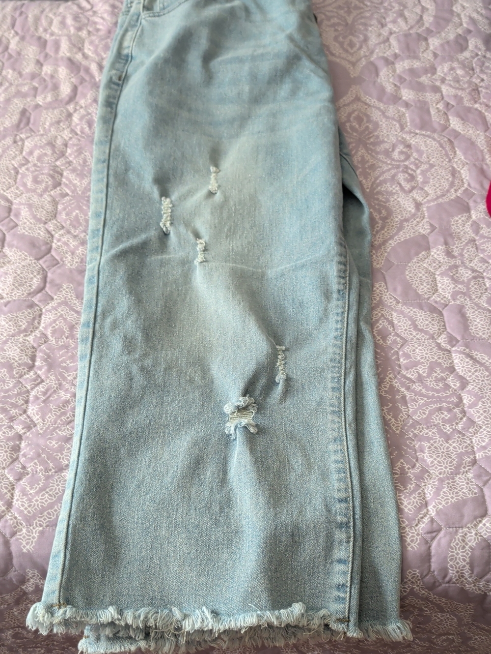 Light Blue Distressed Women’s Jeans - Picture 10 of 13